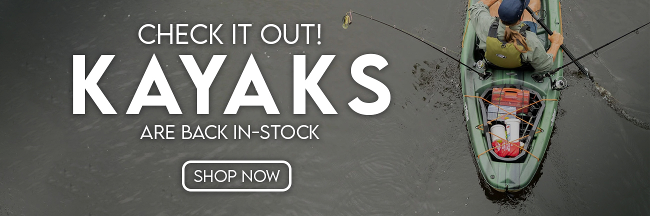 Kayaks are back in-stock